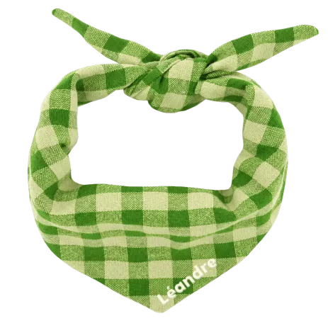 foulard coton vichy personnalisé pour doudou bébé enfant
