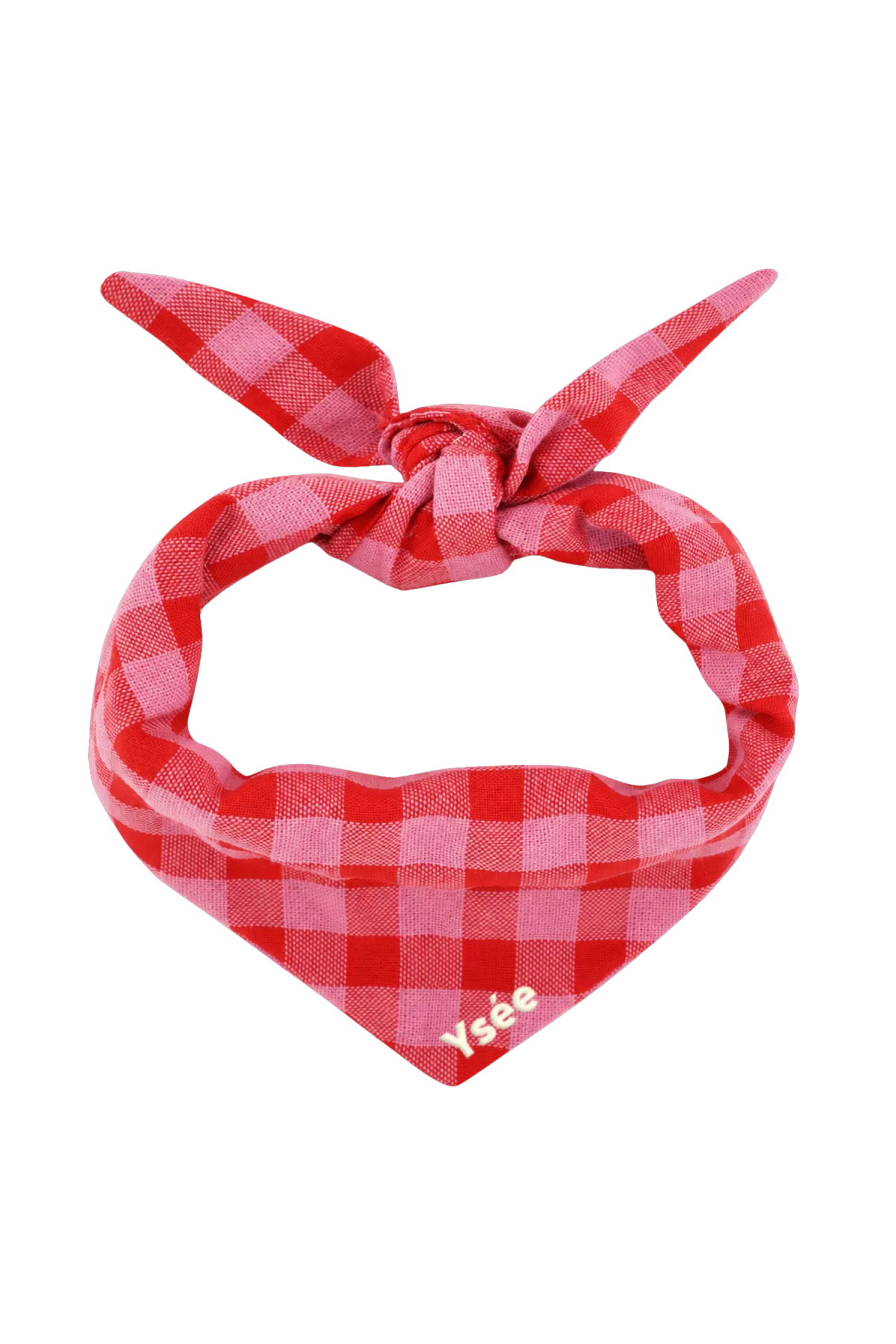 Personalized gingham cotton scarf for a baby or child's plush toy
