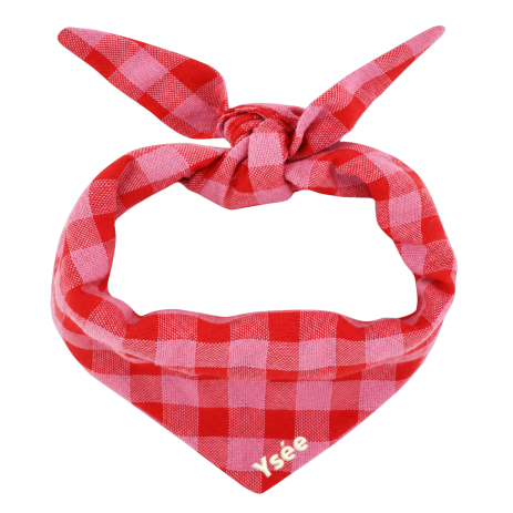 Personalized gingham cotton scarf for a baby or child's plush toy