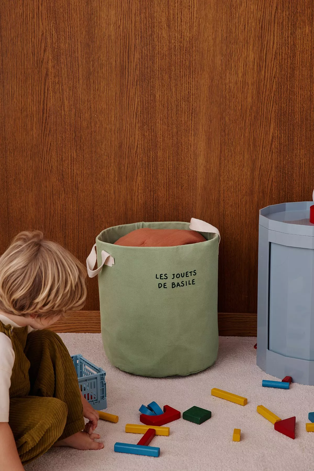 cesta de almacenaje para juguetes de algodón grueso personalizable