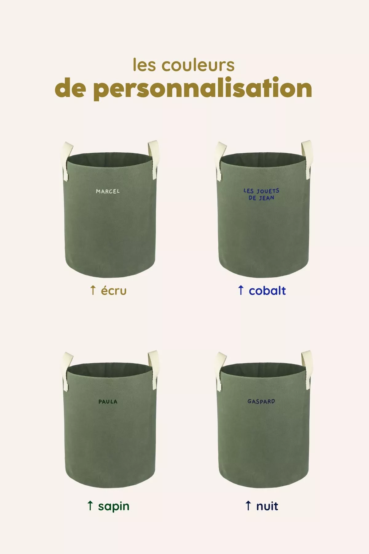 cesta de almacenaje para juguetes de algodón grueso personalizable