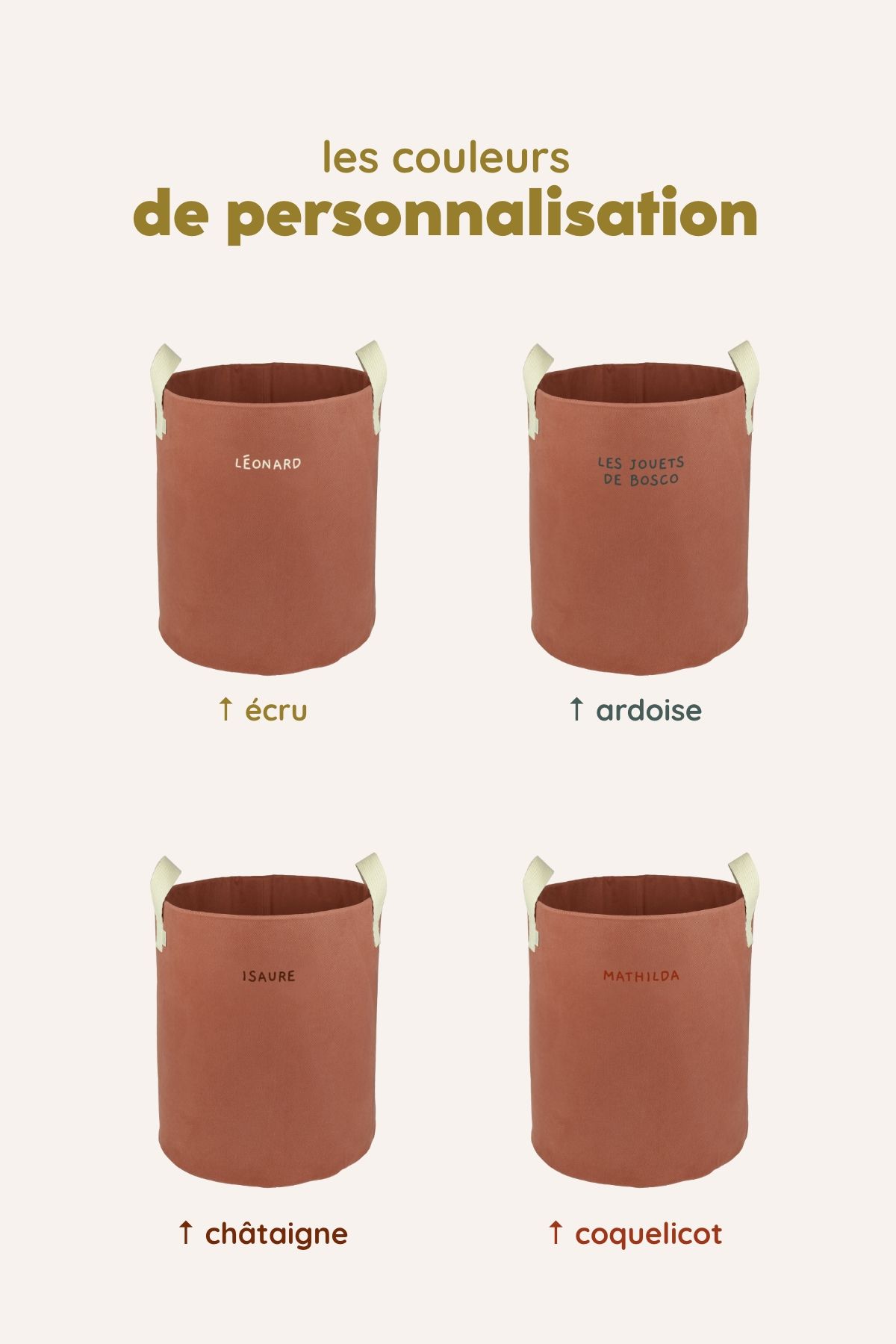 cesta de almacenaje para juguetes de algodón grueso personalizable