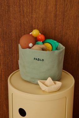 personalizable heavyweight cotton storage basket