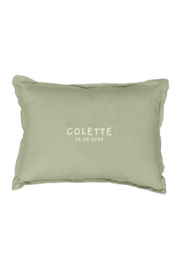 Cojín de lino personalizable, regalo de nacimiento original para bebés y niños