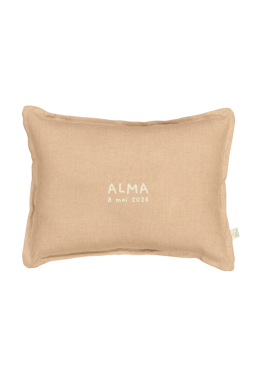 Cojín de lino personalizable, regalo de nacimiento original para bebés y niños