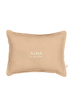 coussin en lin personnalisable cadeau naissance original pour bébé enfant
