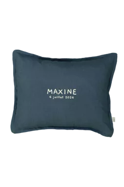 coussin en lin personnalisable cadeau naissance original pour bébé enfant
