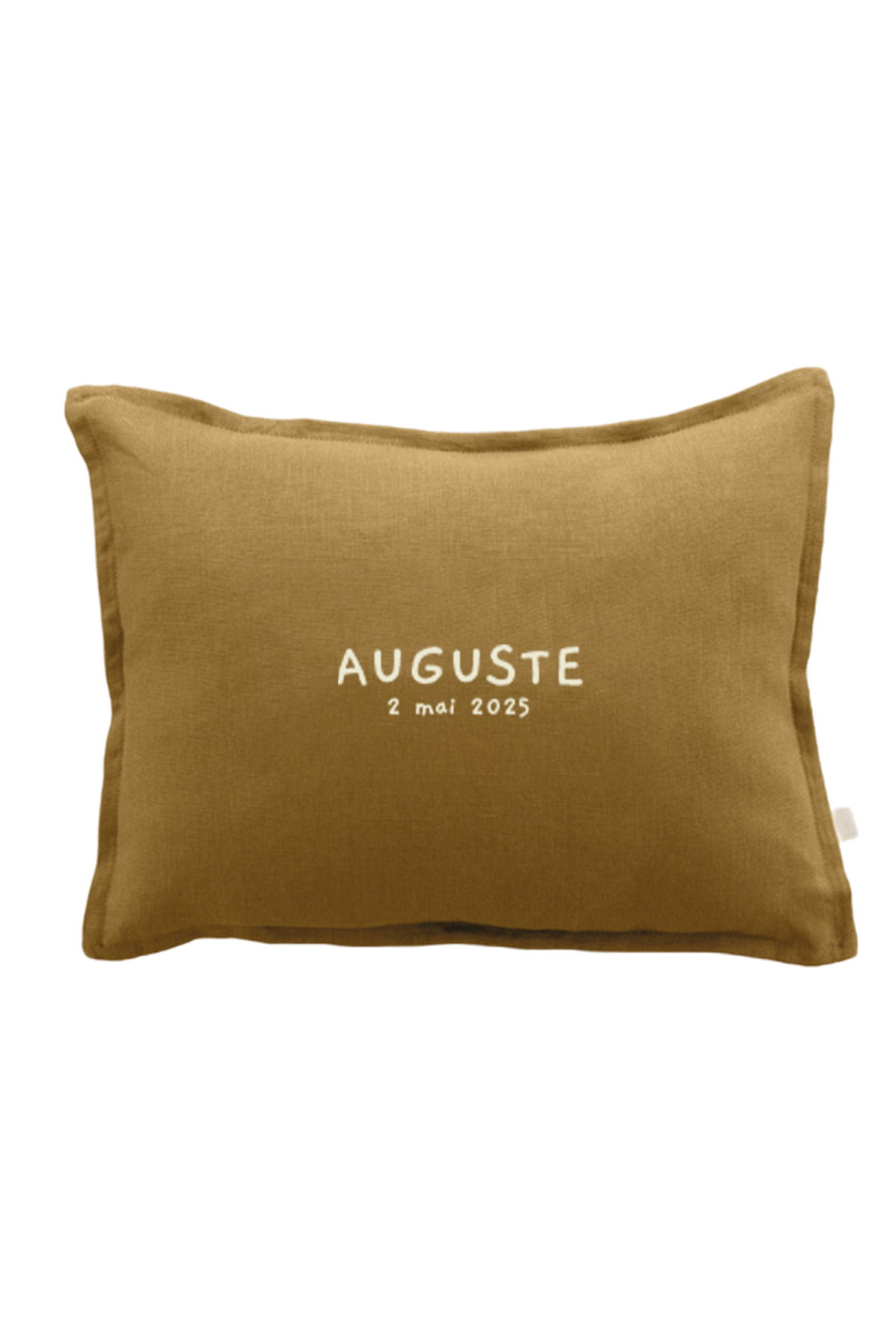 customizable linen pillow, an original baby gift for infants and children