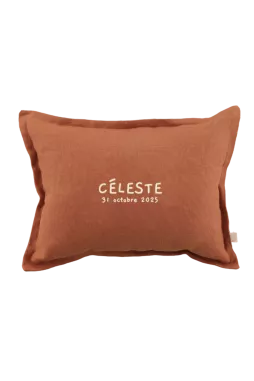 customizable linen pillow, an original baby gift for infants and children