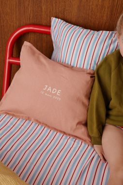 Cojín de lino personalizable, regalo de nacimiento original para bebés y niños