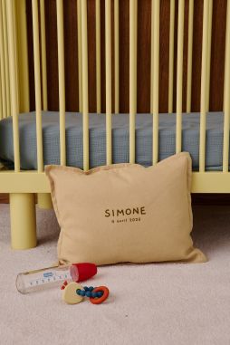 Cojín de lino personalizable, regalo de nacimiento original para bebés y niños