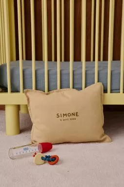 customizable linen pillow, an original baby gift for infants and children