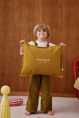 Cojín de lino personalizable, regalo de nacimiento original para bebés y niños