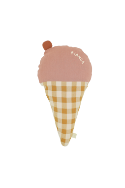 cojín decorativo de pared con forma de helado, personalizable, para habitaciones de bebés y niños