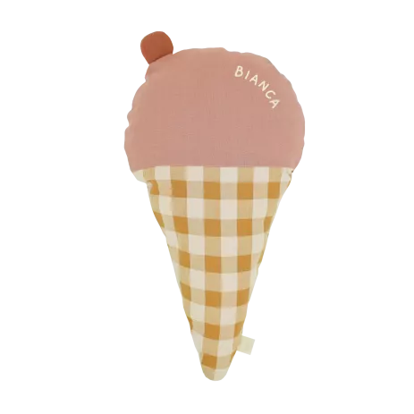 personalizable ice cream pillow wall decor for nurseries and kids’ rooms