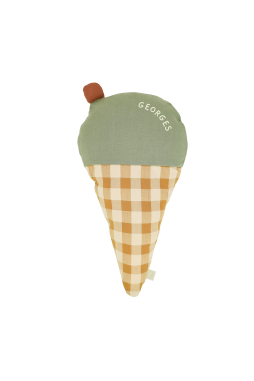 cojín decorativo de pared con forma de helado, personalizable, para habitaciones de bebés y niños
