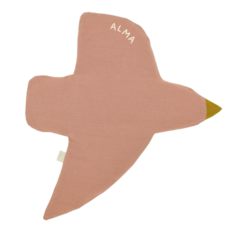 personalizable linen bird wall decor for nurseries and kids’ rooms