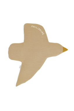 personalizable linen bird wall decor for nurseries and kids’ rooms