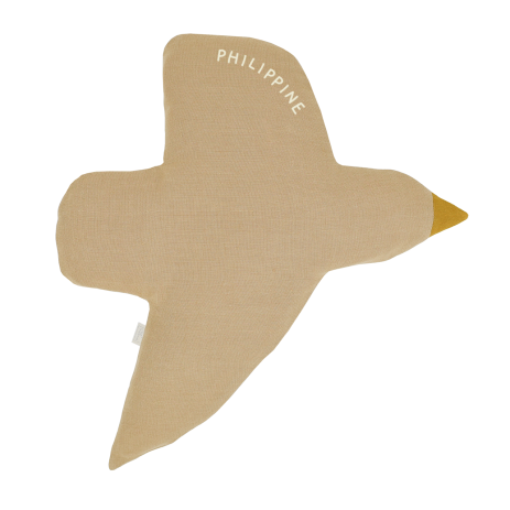 personalizable linen bird wall decor for nurseries and kids’ rooms