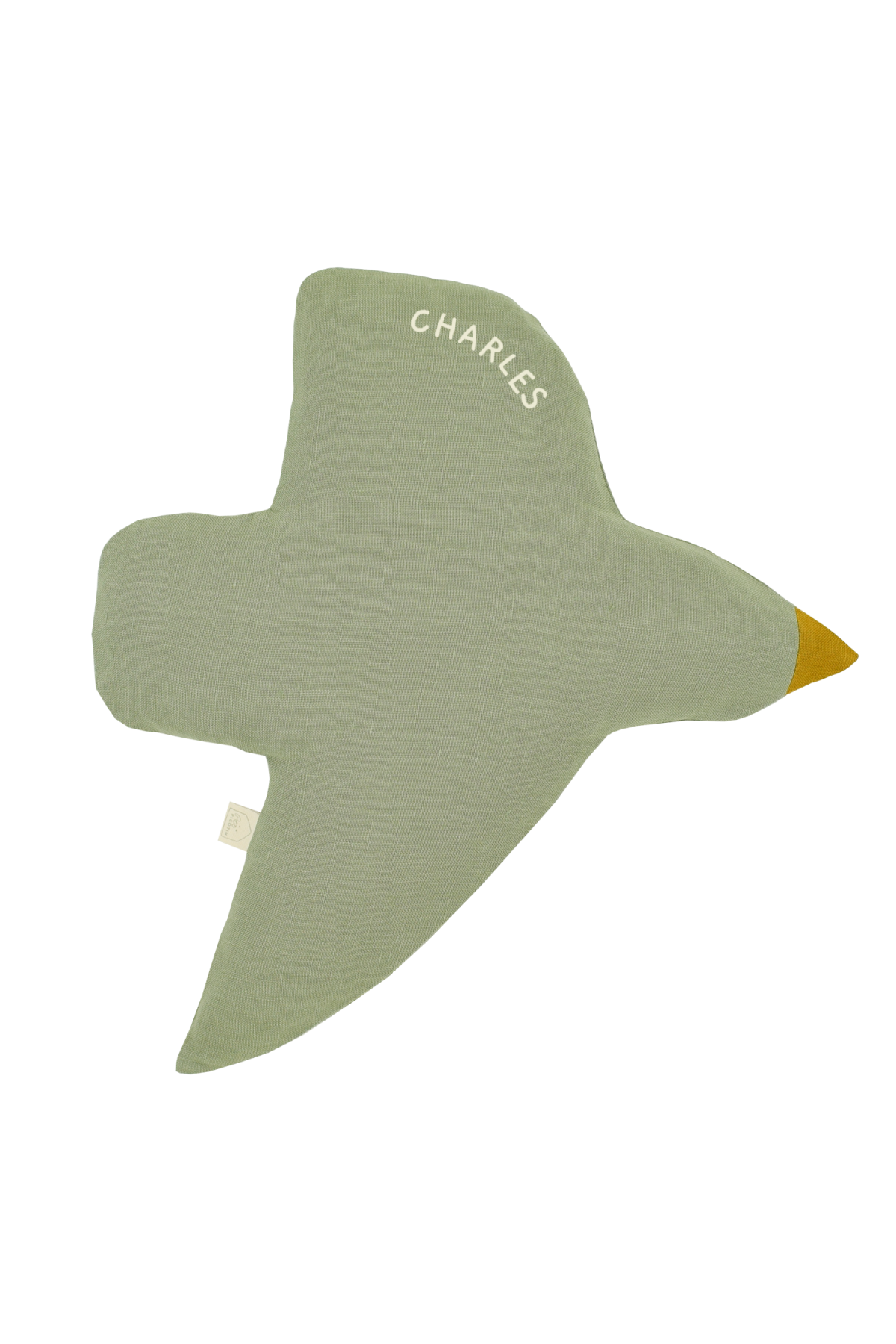 decoración de pared con forma de pájaro de lino, personalizable, para habitaciones de bebés y niños