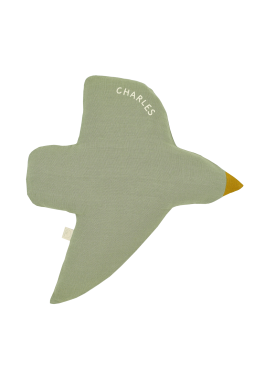 personalizable linen bird wall decor for nurseries and kids’ rooms