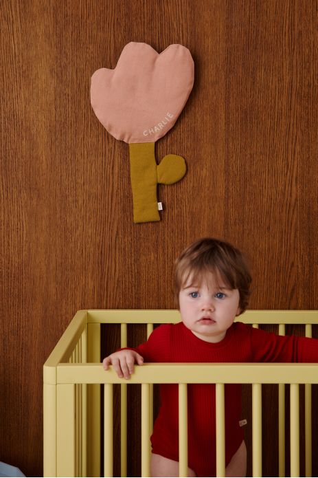 decoración de pared con forma de flor de lino, personalizable, para habitaciones de bebés y niños