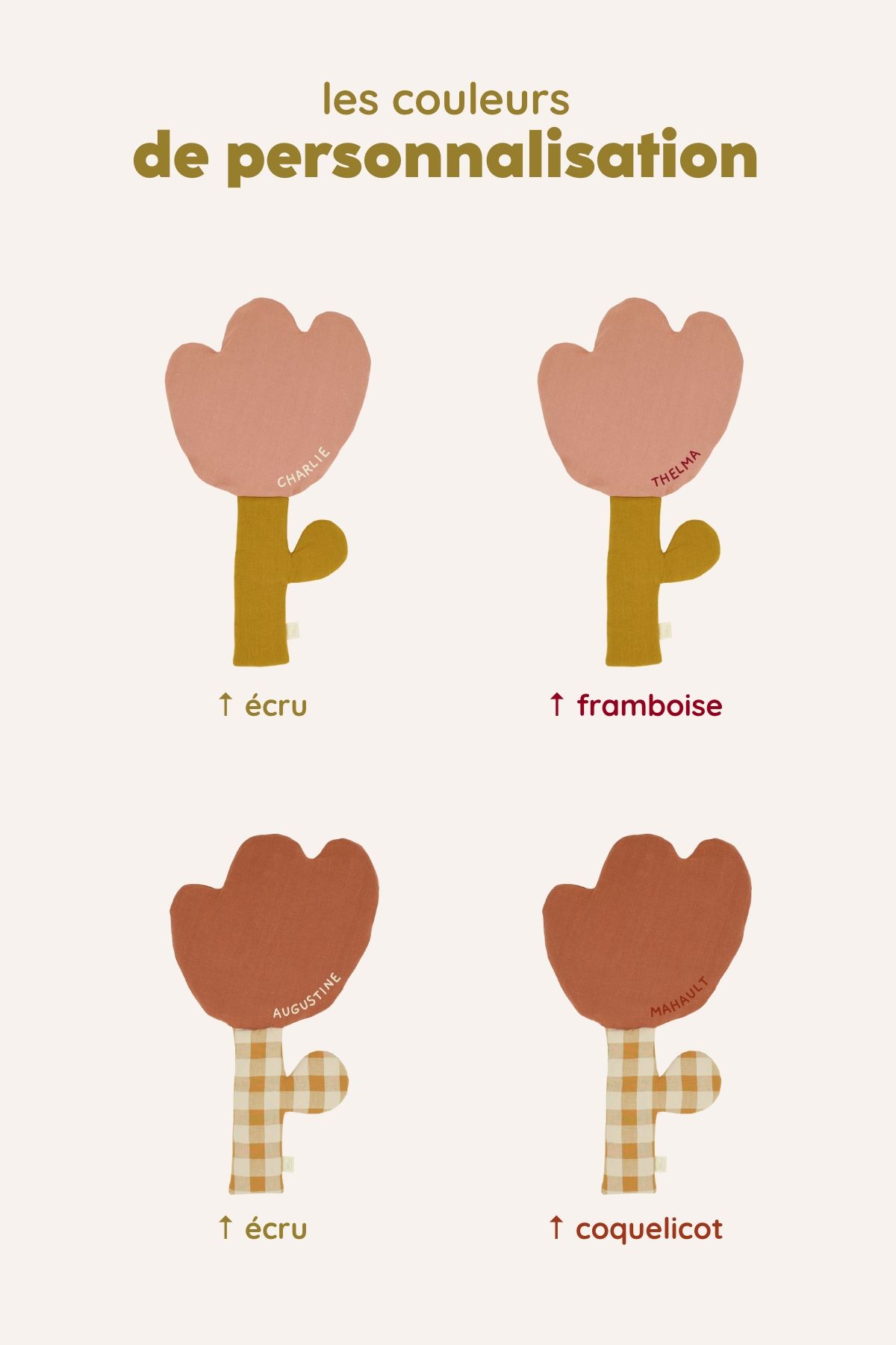 personalizable linen flower wall decor for nurseries and kids’ rooms