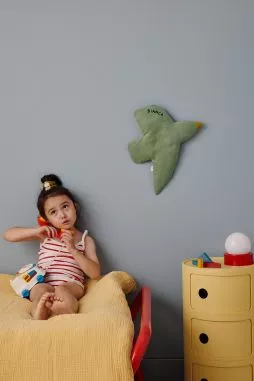 décoration murale oiseau en lin personnalisable pour chambre bébé enfant