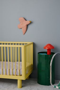 personalizable linen bird wall decor for nurseries and kids’ rooms