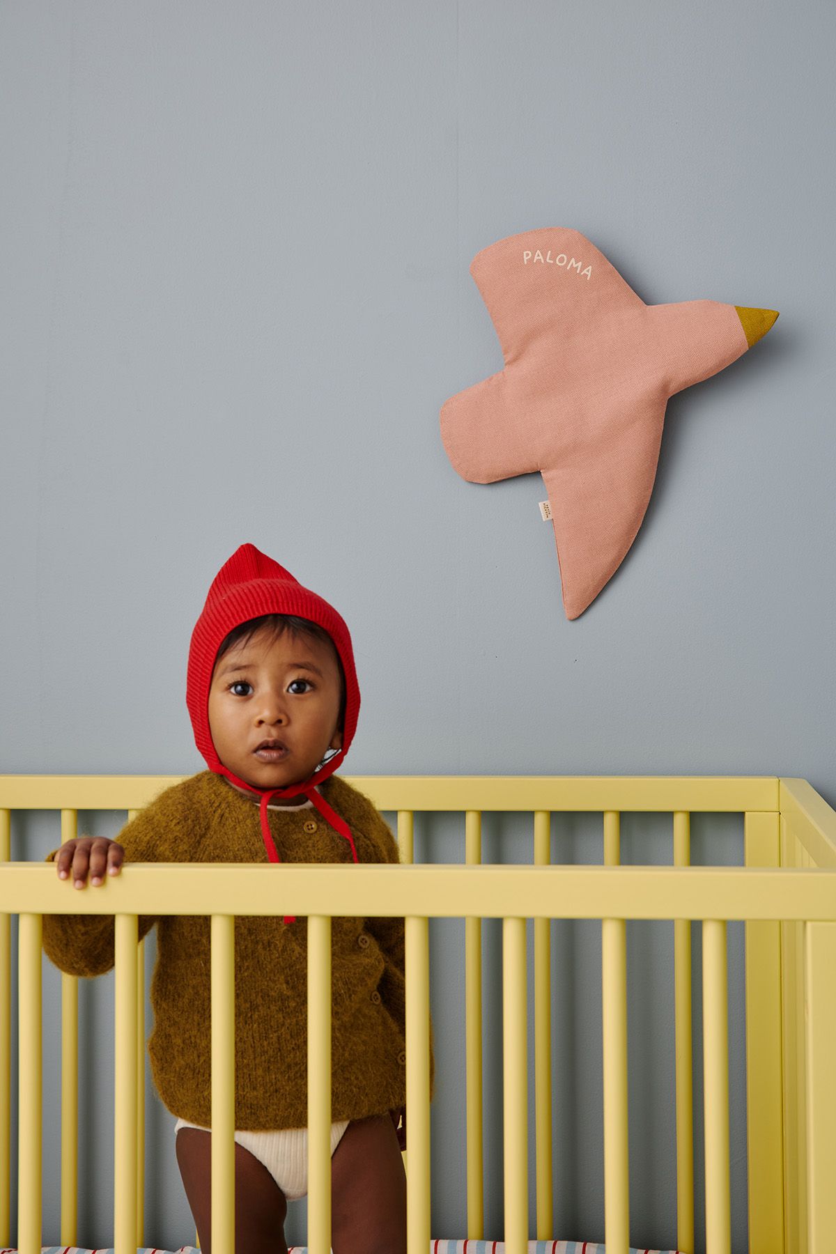 personalizable linen bird wall decor for nurseries and kids’ rooms