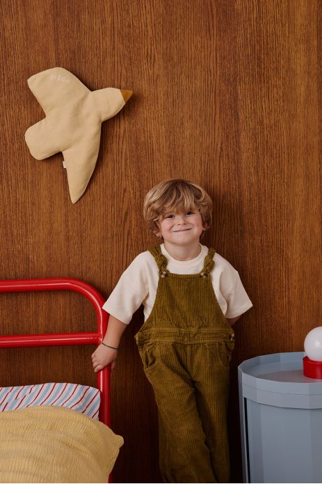 personalizable linen bird wall decor for nurseries and kids’ rooms