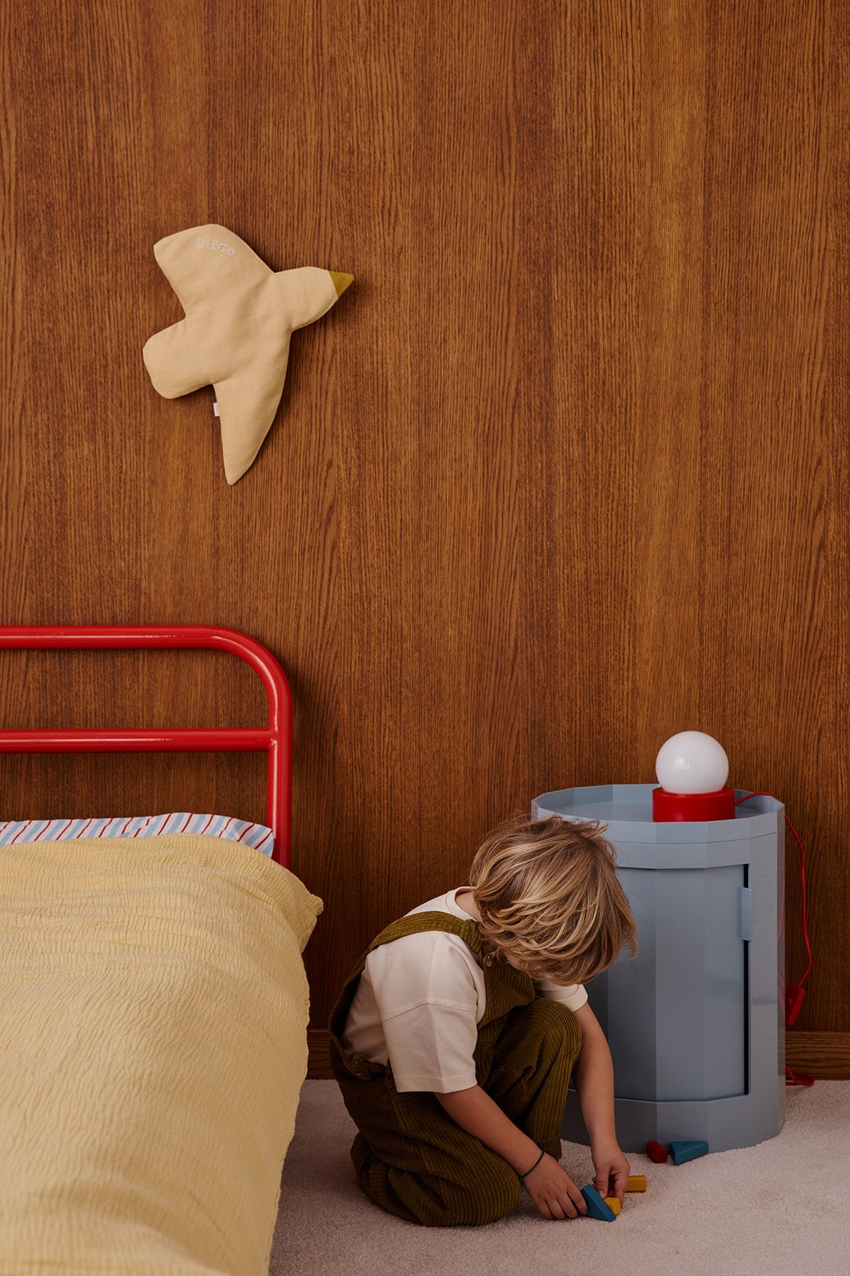 décoration murale oiseau en lin personnalisable pour chambre bébé enfant