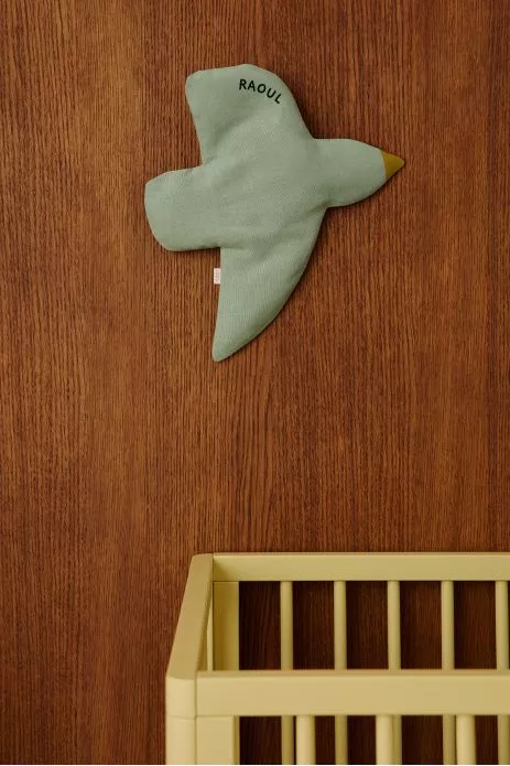 décoration murale oiseau en lin personnalisable pour chambre bébé enfant