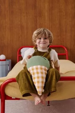 cojín decorativo de pared con forma de helado, personalizable, para habitaciones de bebés y niños