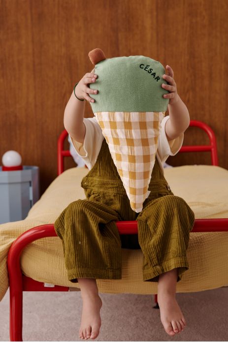 cojín decorativo de pared con forma de helado, personalizable, para habitaciones de bebés y niños
