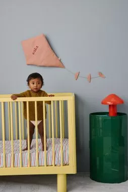 décoration murale cerf-volant en lin personnalisable pour chambre bébé enfant