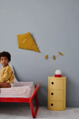 decoración de pared en forma de cometa de lino personalizable para habitación de bebé o niño