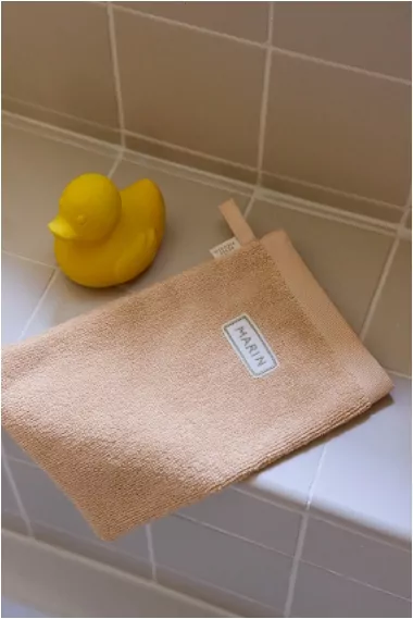 gant de toilette personnalisé en éponge absorbante