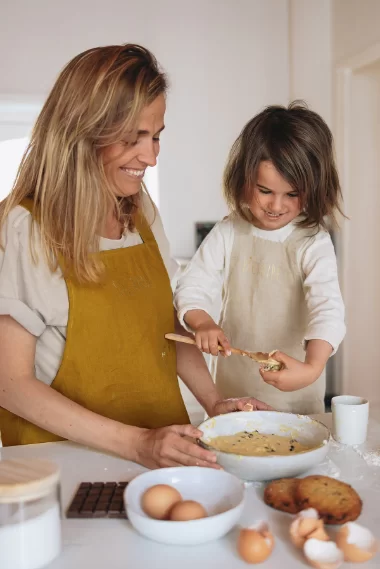 tablier de cuisine enfant et adulte personnalisé