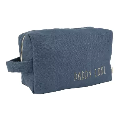 trousse de toilette en lin à personnaliser avec zip