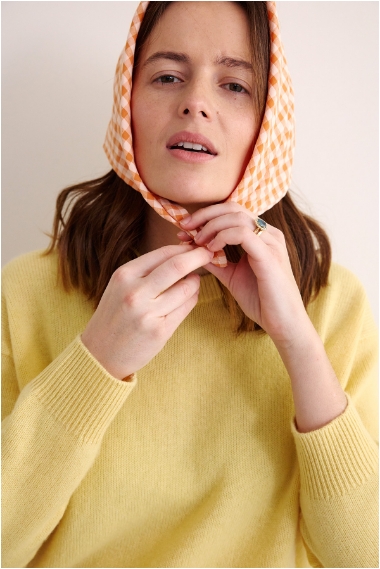 foulard vichy en coton bébé enfant adulte