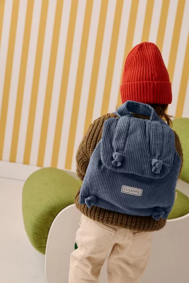sac à dos bébé en velours personnalisable 