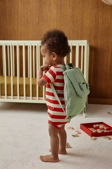 petit sac à dos en lin personnalisé bébé 