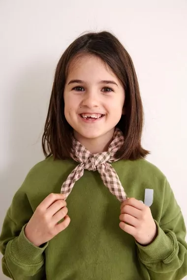 petit foulard vichy en coton enfant parent 