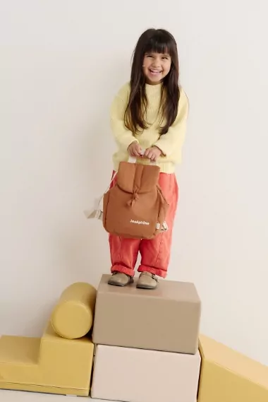 petit sac à dos en lin personnalisé avec bretelles ajustables