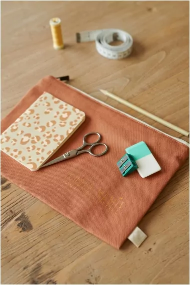 grande pochette avec zip uni à personnaliser