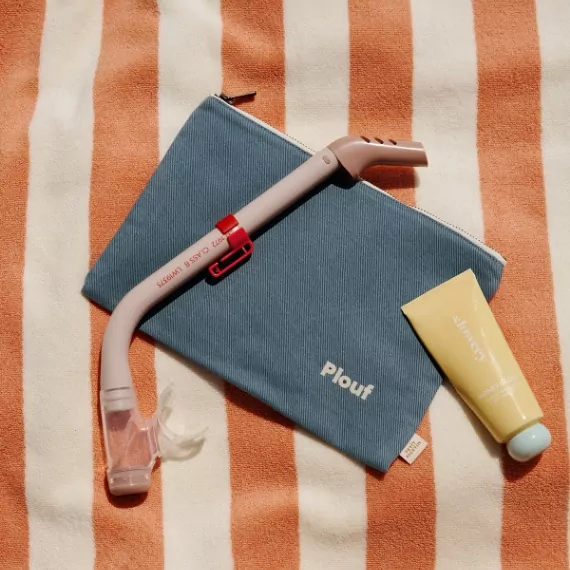Grande pochette avec zip en coton personnalisable