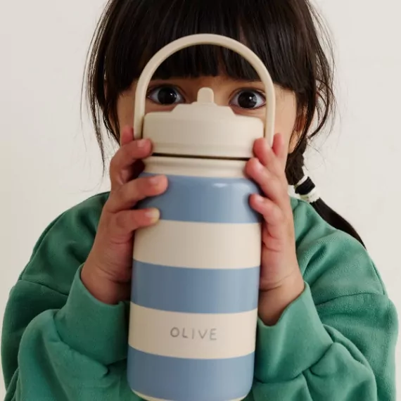 jolie gourde à rayures enfant personnalisable
