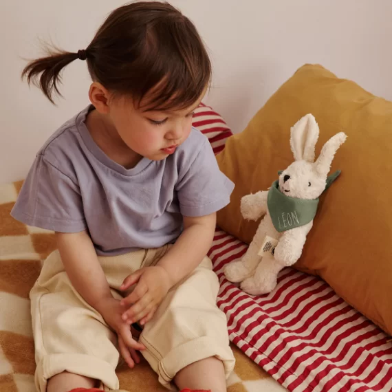 petit lapin doudou personnalisé