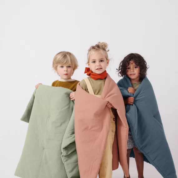 Plaid enfant en lange de coton personnalisé